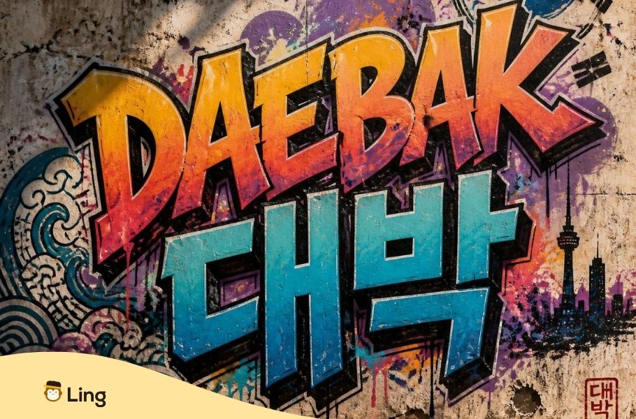 Graffiti Du Mot Coréen Daebak Sur Un Mur
Mots Coréens Populaires