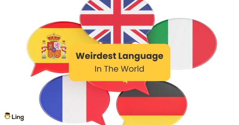 Weirdest Language In The World - Speech Bubbles With Flags From Different Countries