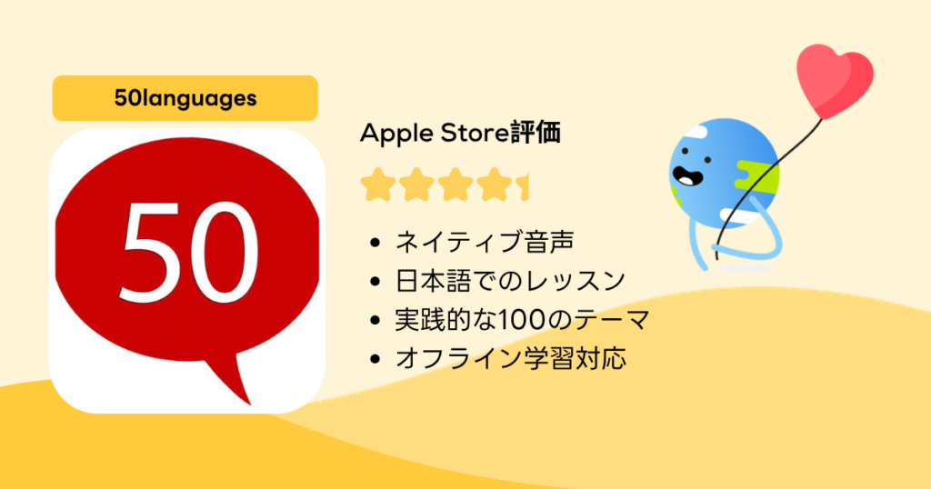 カザフ語の勉強アプリ50Languages