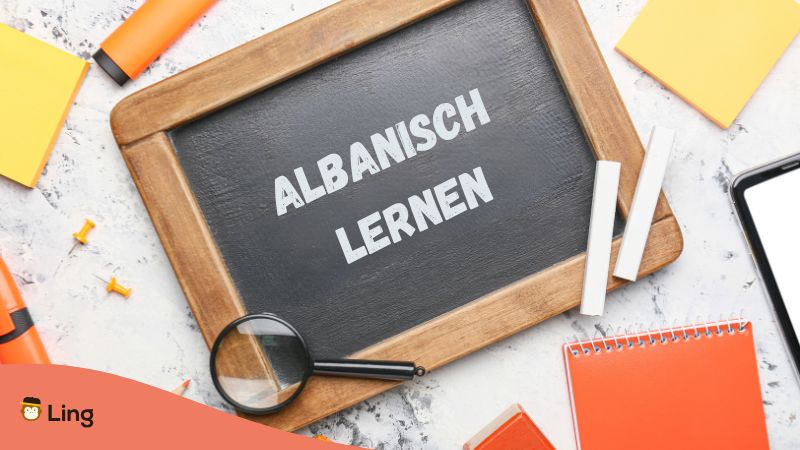 Tafel, Worauflernen „Albanisch Lernen“ Geschrieben Steht