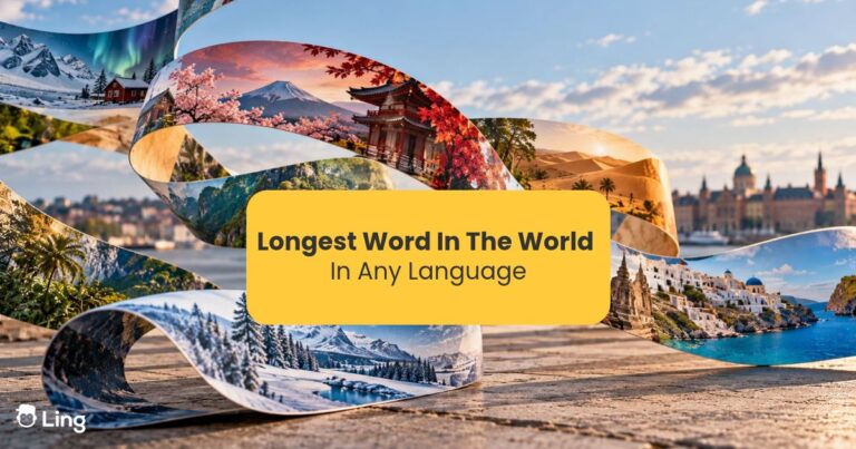 Longest Word In The World In Any Language - Ribbon Showing Different Locations