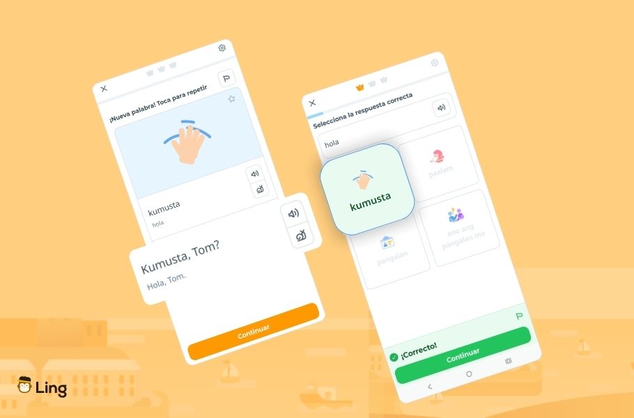 Capturas De Pantalla Del Curso De Tagalo En La App De Ling