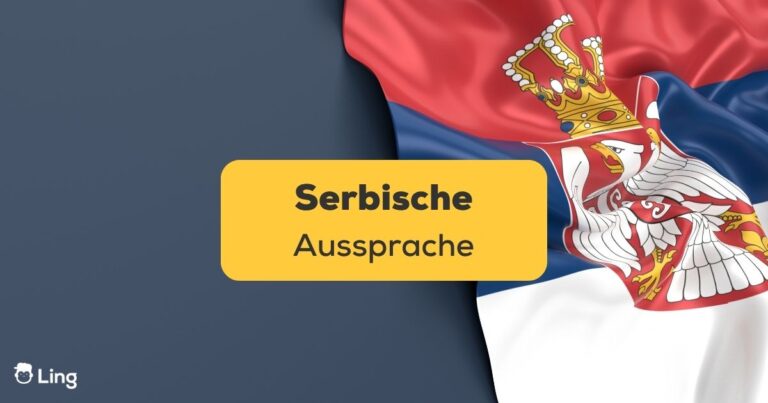 Serbische Flagge, Die Auf Die Seite Gezogen Wird. Tauche In Diesem Beitrag Tiefer In Die Serbische Aussprache Ein Und Nutze Die Besten Tipps Und Tricks.