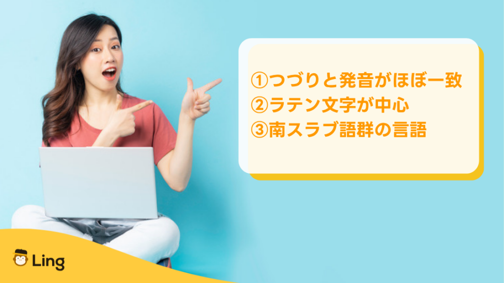 ボスニア語はつづりと発音がほぼ一致するラテン文字中心の南スラブ語群の言語