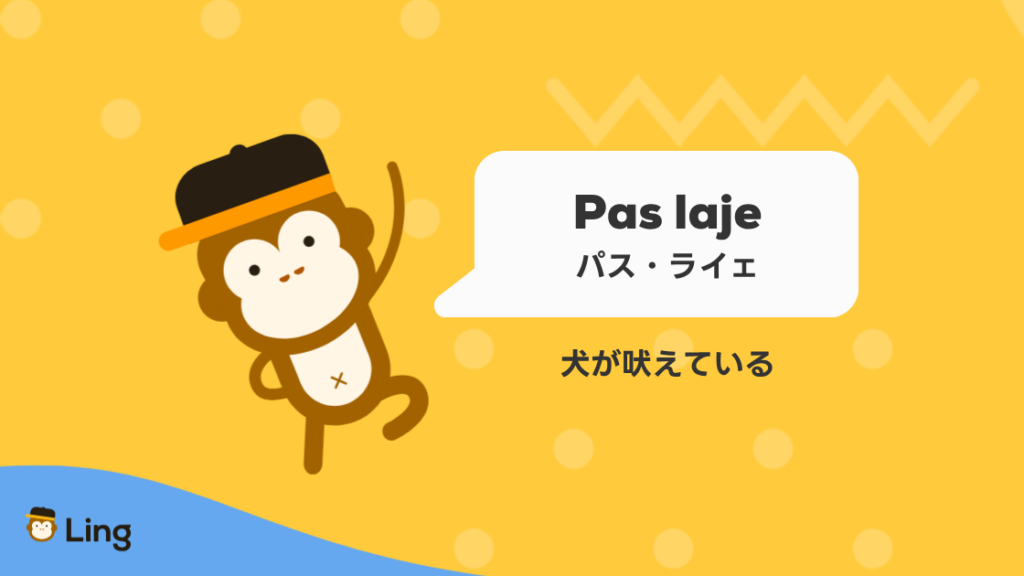 クロアチア語の格の例文Pas Laje(パス・ライェ:犬が吠えている)