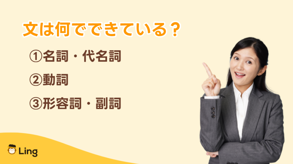 スロベニア語の文のパーツ:名詞・代名詞、動詞、形容詞・副詞