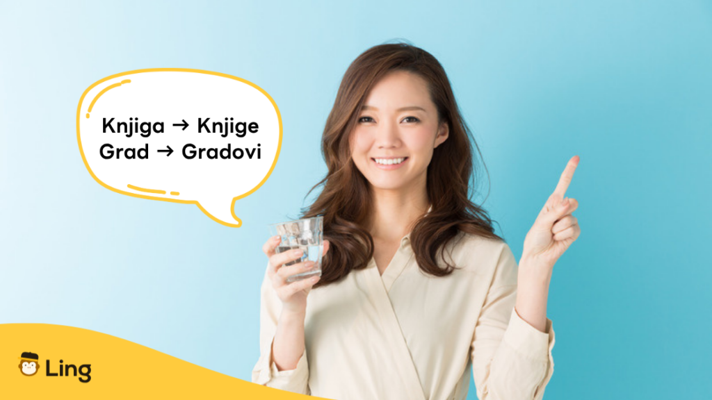 ボスニア語の名詞の複数形:Knjiga→Knjige、Grad→Gradovi