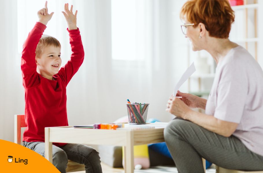 A Child With Adhd Is Learning With His Teacher