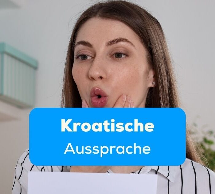 Junge Frau übt die kroatische Aussprache. Entdecke auch du die besten Tipps um die kroatische Aussprache zu perfektionieren.