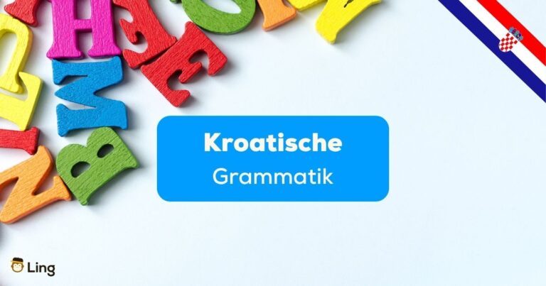 Bunte Holzbuchstaben Auf Weisem Untergrund. Erfahre Mehr Über Die Kroatische Grammatik Und Entdecke Nützliche Tipps.