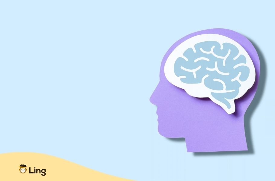 Illustration D'un Cerveau Stylisé En Papier