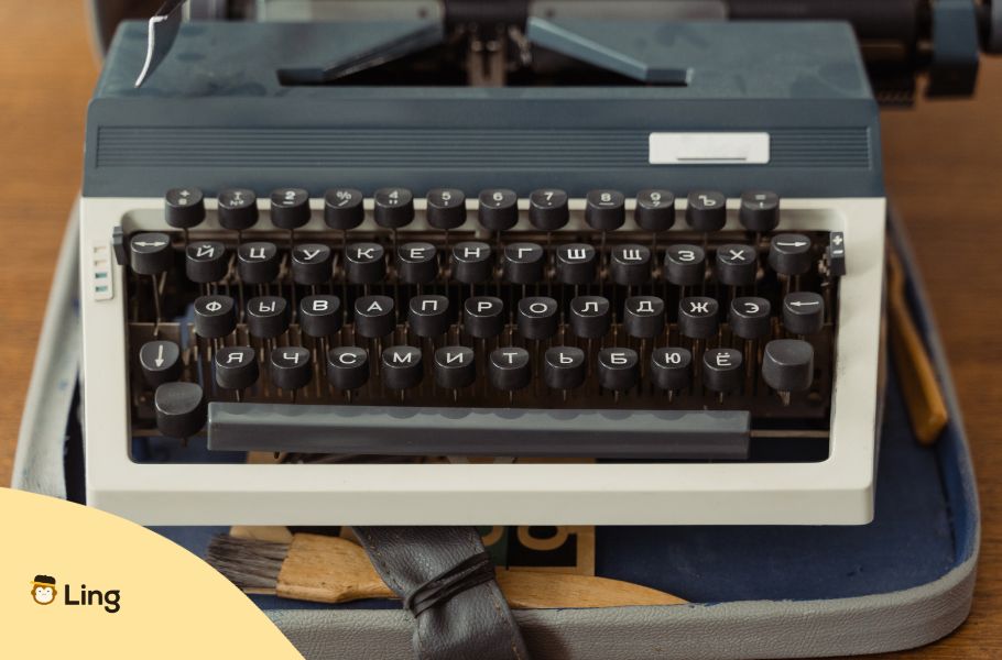 Typewriter With Cyrillic Keyboard