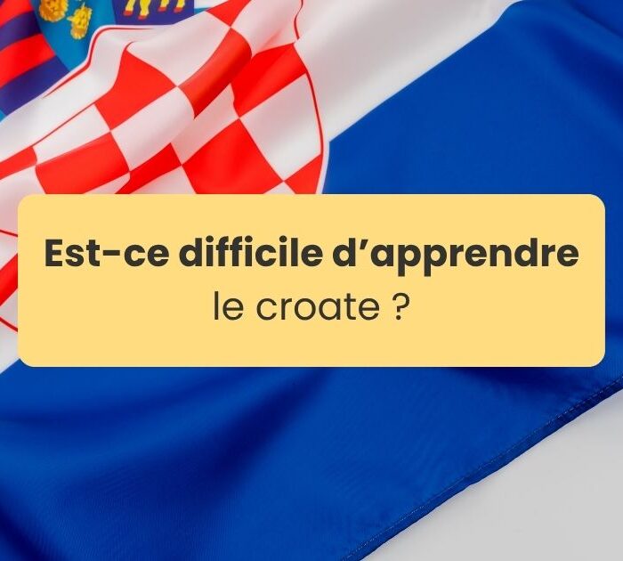 Difficile d'apprendre le croate Drapeau de la croatie