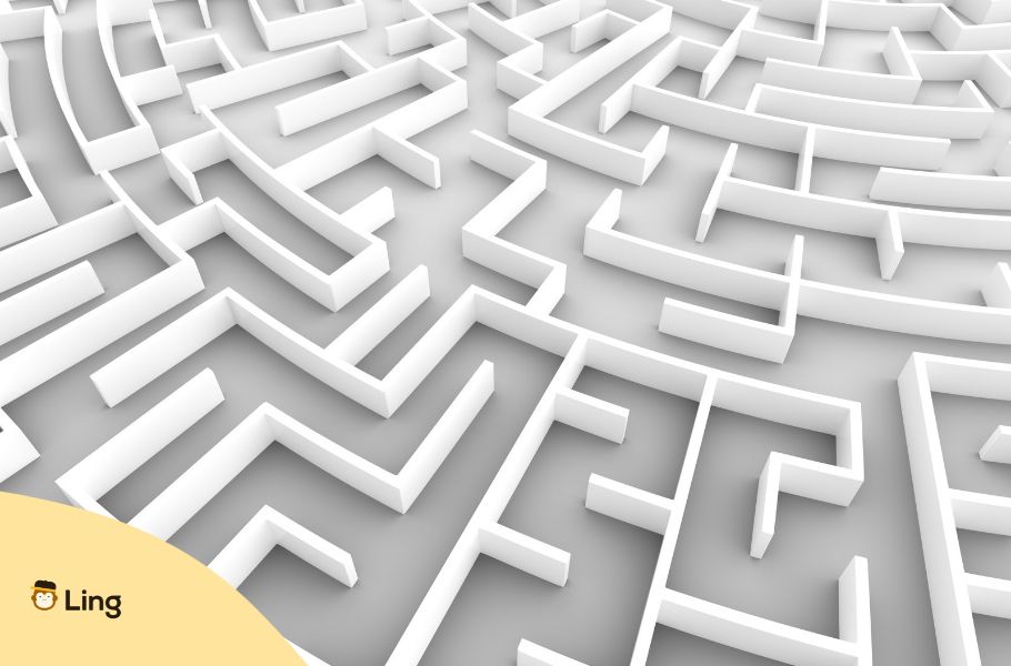 A Maze Representing The Concept Of Difficulty