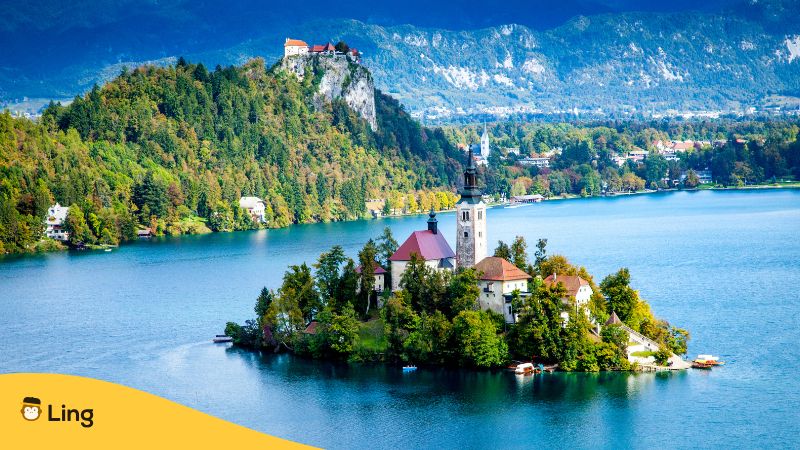 Insel Bled, Bleder See, Slowenien.
