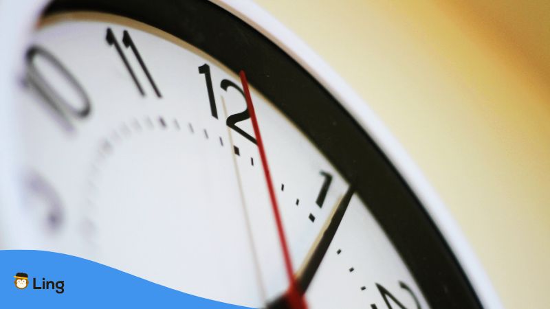 Ausschnitt Einer Wanduhr.
