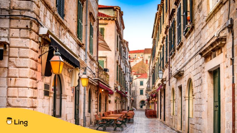Gasse In Dubrovnik, Kroatien.