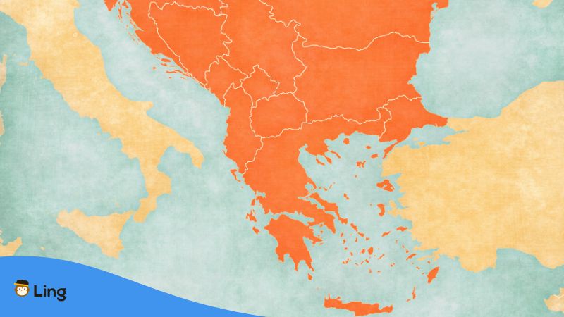 Karte Des Balkan Gebiets.