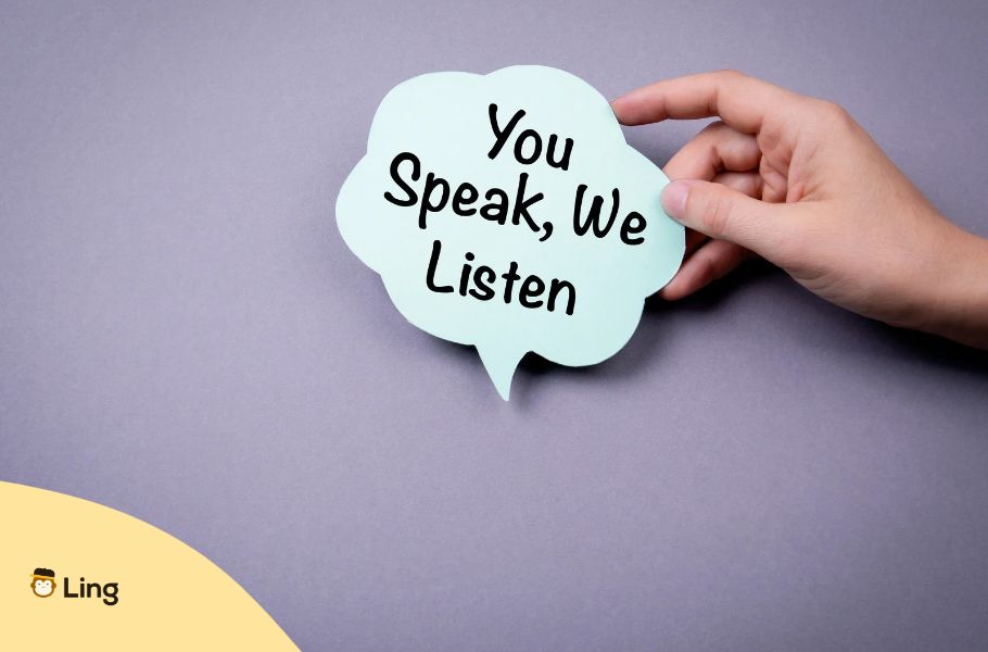 Speech Bubble Held By A Hand